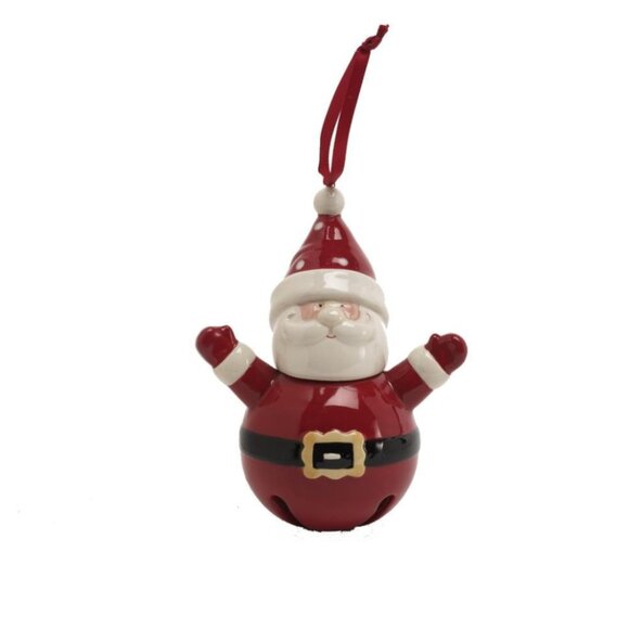 Santa or Snowman Ceramic Bell Ornaments - Picture 8 of 8